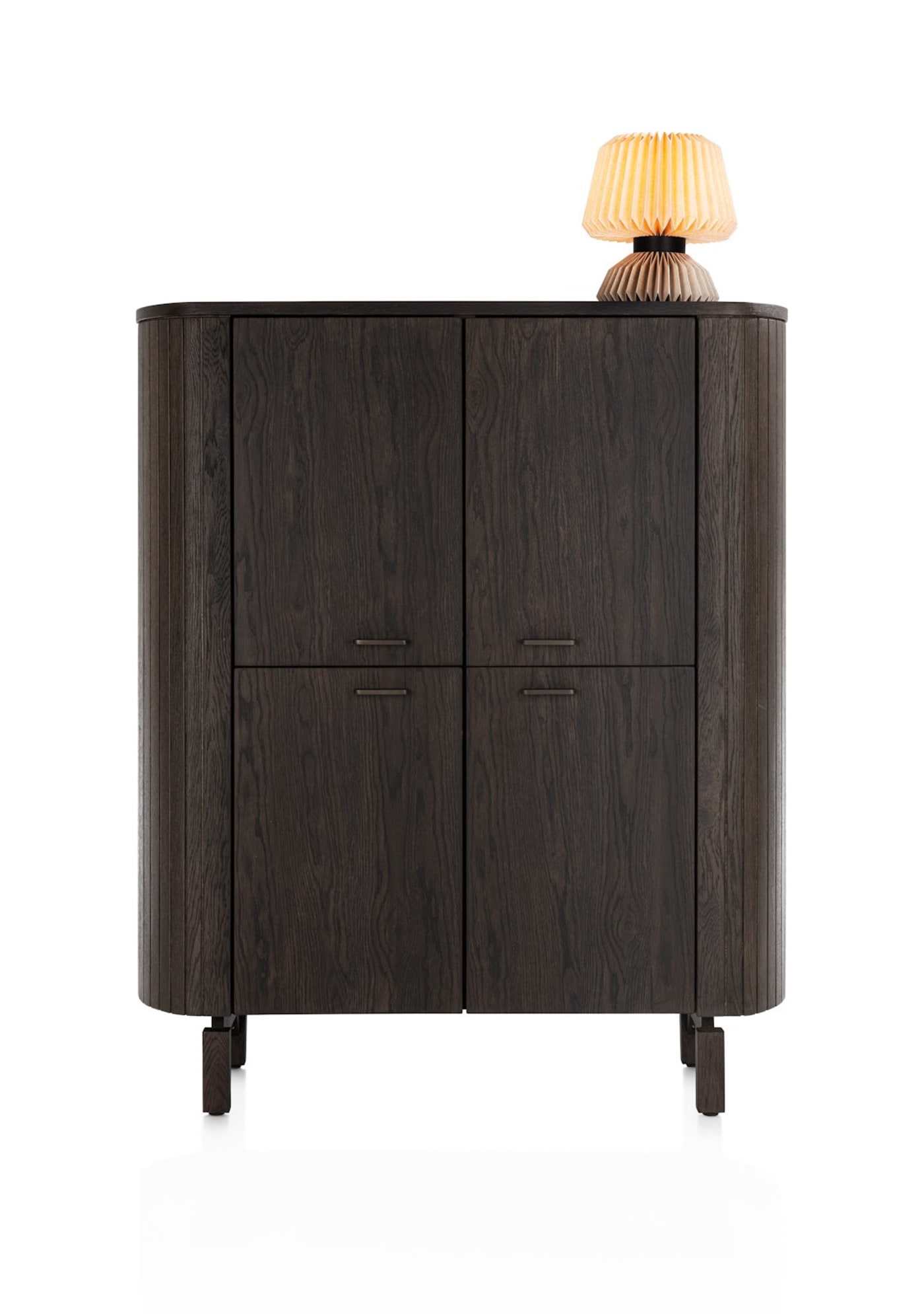 Henders & Hazel Ravello Highboard 125 cm – 4 Türen, Basalt