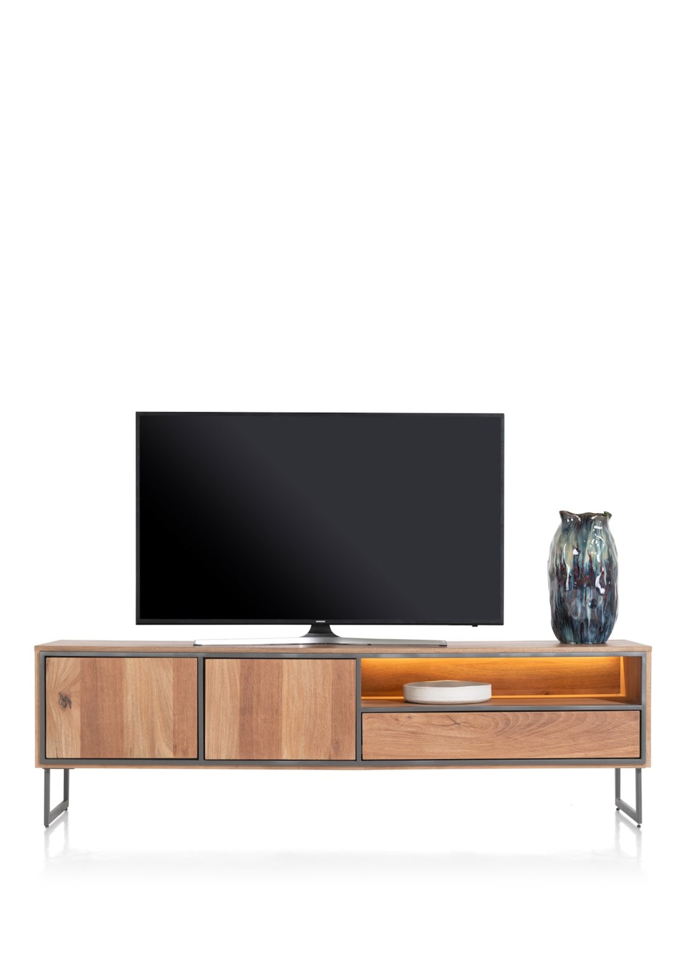 Henders & Hazel Trapani Lowboard 200 cm – 2 Türen, 1 Schublade, 1 Nische (+ LED)