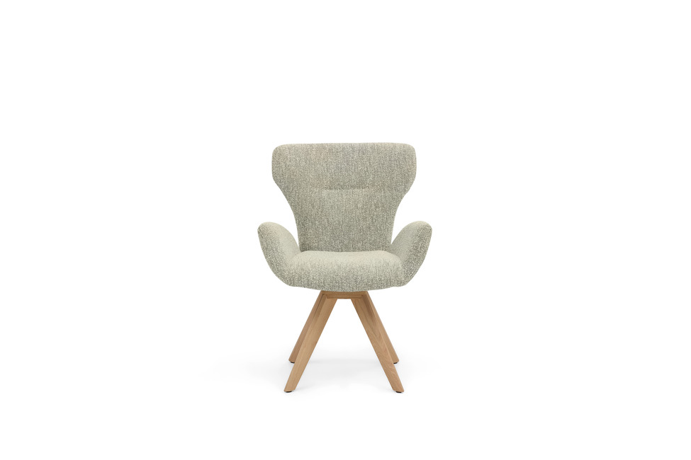 Musterring JustB! SP150 – Schalenstuhl in Bouclé Alpine Champagne