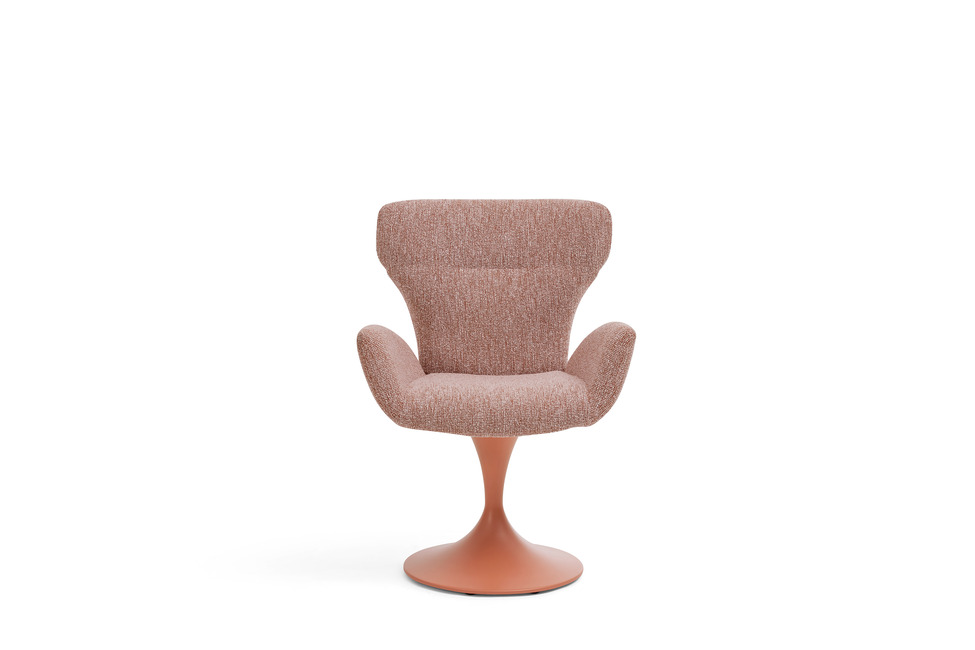 Musterring JustB! SP150 – Schalenstuhl mit Tulepnfuß in Stoff blush