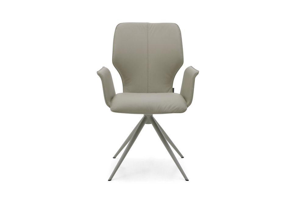 Musterring Nevio – Armlehnstuhl in Leder Tendens Latte