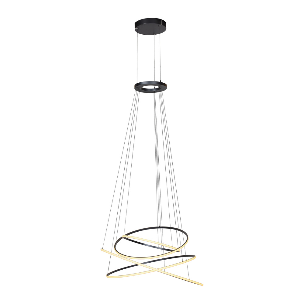 PURE by Neuhaus LED Pendelleuchte PURE E-Flying Rings mystic grey (grau)