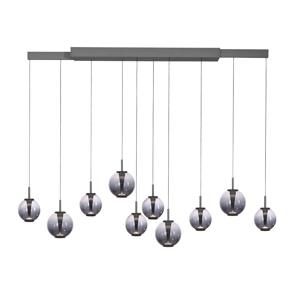 PURE by Neuhaus LED Pendelleuchte PURE E-Infinity, mystic grey  mit e-Slide Funktion