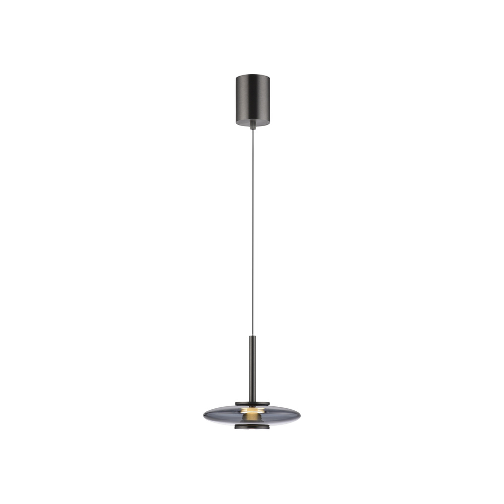 PURE by Neuhaus LED Pendelleuchte PURE Vitrum, platin (grau), dimmbar, höhenverstellbar